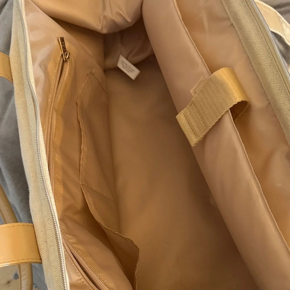 Beige Travel Tote Bag